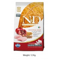 Farmina ND Medium Adult Dog Food Chicken And Pomegranate Low Grain 12 Kg